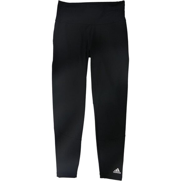 Adidas GU5258 Training Workout Tights Activewear Logo sz M Black White - Picture 1 of 4